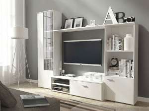 Biała meblościanka HIRO meble pokojowe salon