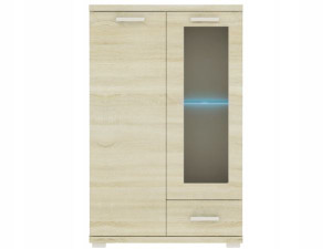 Komoda Witryna Szafka 80 Cm 9 Kolorów + Led Gratis