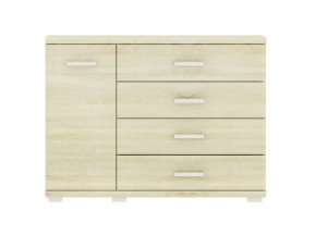 Komoda 120 Cm Komoda Pojemna 4 Szuflady + Półka