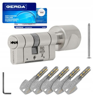 Wkładka z gałką G35/45 PRO system nikiel GERDA PSX