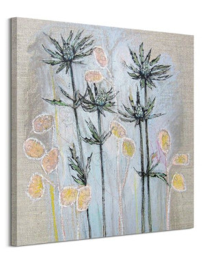 Green Thistles - obraz na płótnie 85x85 cm