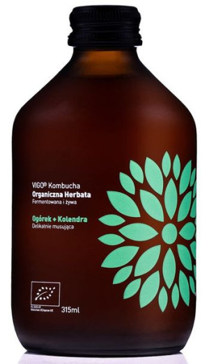 Kombucha z ogórkiem i kolendrą bezglutenowa BIO 315 g Vigo