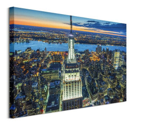 Empire State Building at Night - obraz na płótnie 80x60 cm