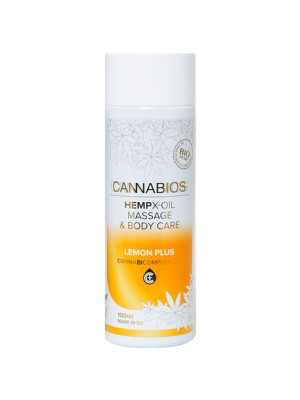 Olejek konopny do masażu Cannabios X-Oil Lemon Plus 100ml