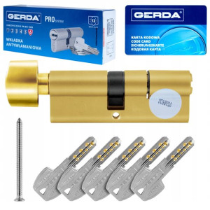 Wkładka z gałką 50/60 PRO system mosią C 6.2 GERDA