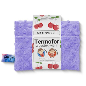 Termofor z pestek wiśni Cherrypad™ - Minky Fiołkowy