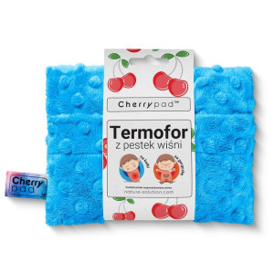 Termofor z pestek wiśni Cherrypad™ - Minky Niebieski