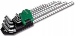 Stalco Klucze Imbus Torx Z Otworem Długie 9 Sztuk