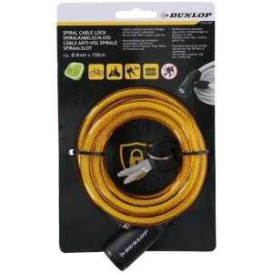 Dunlop - Zapiecie do roweru spiralne na klucz (Żółty)