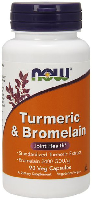 Turmeric i Bromelain - 90 Veg kaps NowFoods