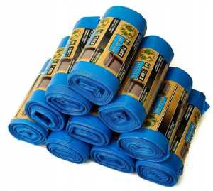Solid niebieskie worki śmieci papier 120l 100sztuk