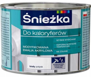 ŚNIEŻKA emalia akrylowa do grzejników biała 400ml