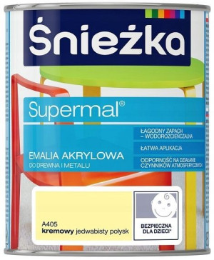 Śnieżka Supermal Emalia Akrylowa Kremowy 0,8l