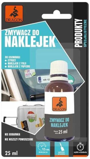 DRAGON Zmywacz do usuwania naklejek etykiet 25ml