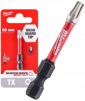 BIT udarowy T20x50mm 1/4' 1szt Shockwave Milwaukee