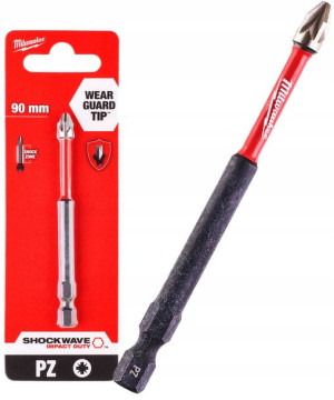BIT udarowy Pz1x90mm 1/4' 1szt Shockwave Milwaukee
