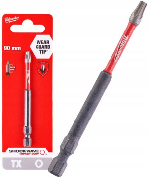 BIT udarowy T25x90mm 1/4' 1szt Shockwave Milwaukee