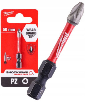 BIT udarowy Pz1x50mm 1/4' 1szt Shockwave Milwaukee