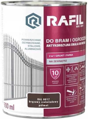 RAFIL Brama Ogrodzenia 0,9L brązowy czek. półmat