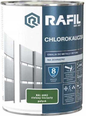 Rafil Chlorokauczuk Do Metalu Betonu Ral 6002 0,9l