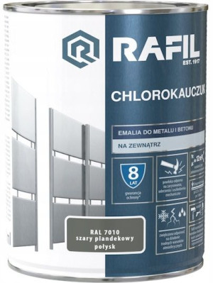 Rafil Chlorokauczuk Szary Plandekowy Połysk 0,9l