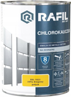 Rafil Chlorokauczuk Żółty Drogowy Połysk 0,9l