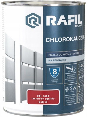 Rafil Chlorokauczuk Czerwony Ognisty Połysk 0,9l