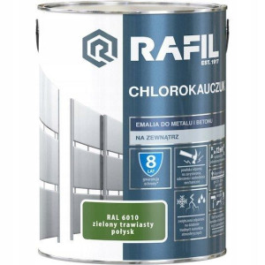 Rafil Chlorokauczuk Zielony Trawiasty Połysk 0,9l
