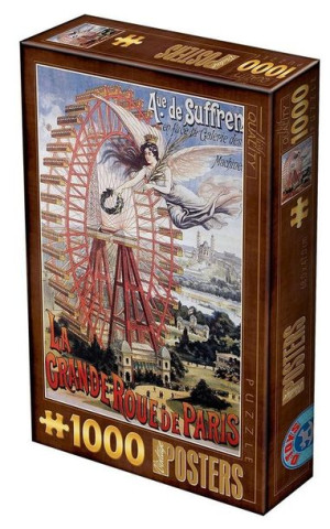 Puzzle 1000 Stare plakaty, Diabelski młyn w Paryżu