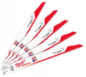 Brzeszczoty szablastej 230mm 3,2TPI 5szt MILWAUKEE