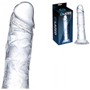 Dildo REALISTIC na przyssawce 19 cm Przejrzyste
