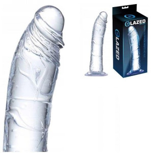 Dildo REALISTIC na przyssawce 21,5 cm Przejrzyste