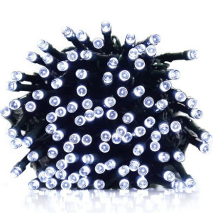 Mocne Lampki Choinkowe 100 Led Biały Zimny Długie