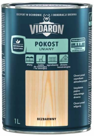 Vidaron Pokost Lniany Do Drewna 1l - Bezbarwny