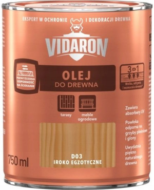 Vidaron Olej Do Drewna Iroko Egzotyczne D03 0,75l