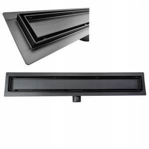 Odwodnienie Liniowe Odpływ Czarny 70 Cm Syfon Pro