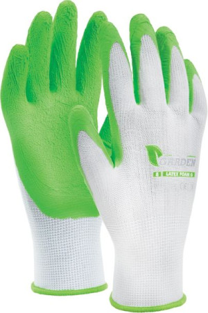 Rękawice Ogrodowe Poliestrowe Latex Foam G r. 6