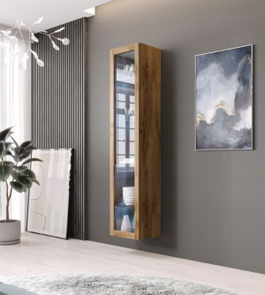 Witryna VIGO 180 cm szkło dąb wotan - Cama Meble