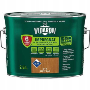 Vidaron Impregnat Do Drewna Złoty Dąb V19 - 2,5l