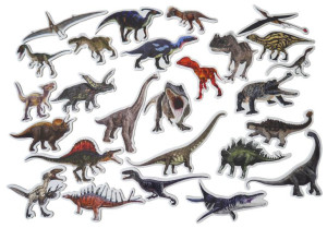 Magnesy na lodówkę na PŁASKIE poznaję DINOZAURY