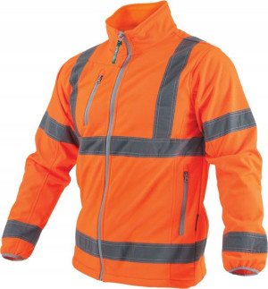 Kurtka softshell ostrzegawcza pomarańczowa XXXL