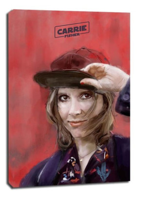 Carrie Fisher - obraz na płótnie 60x80 cm