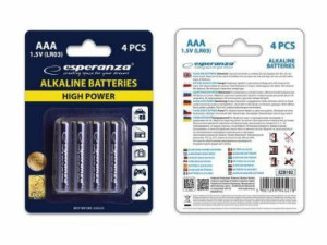 Bateria Alkaliczna Esperanza Lr03 Aaa 4szt EZB102