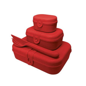 Zestaw Lunchboxów + sztućce Pascal org. Red 3168676