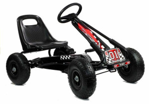 Gokart Na Pedały,Pompowane Koła A15Czarny