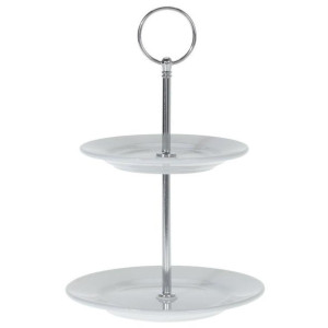 Piętrowa patera porcelanowa 2-piętrowa na ciastka ciasto