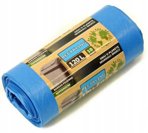 Solid niebieskie worki śmieci papier 120l 10 sztuk