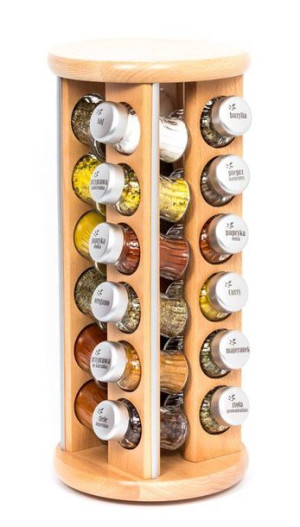 Stojak obrotowy z przyprawami Silver Line 24S naturalny mat. 26290