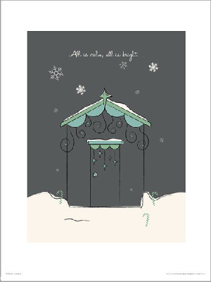 Christmas Hut Grey - plakat premium 40x50 cm