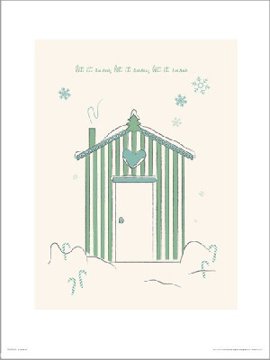 Christmas Hut Snow - plakat premium 40x50 cm